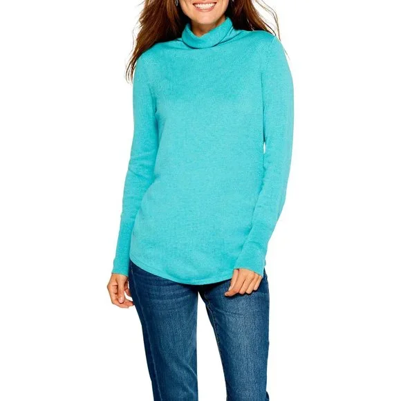 NIC+ZOE Sweaters Nic Zoe Vital Cotton Blend Turtleneck Sweater